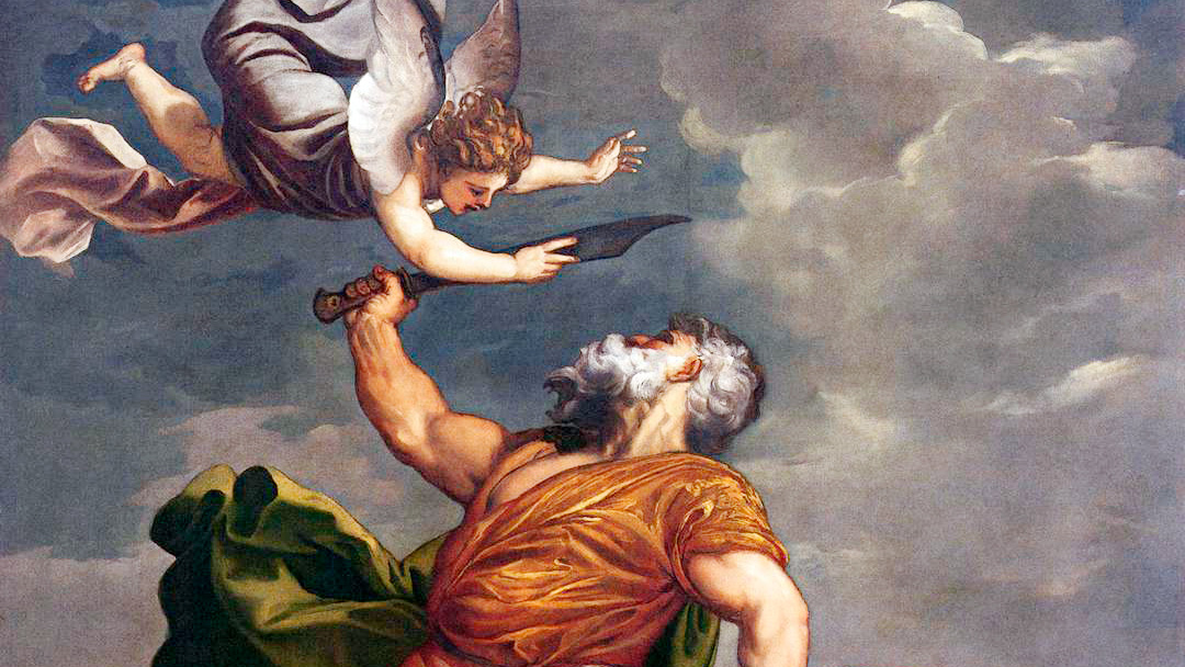 El sacrificio de Isaac de Tiziano en la Basílica de Santa Maria della Salute